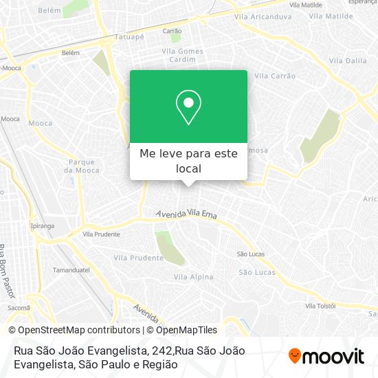 Rua São João Evangelista, 242,Rua São João Evangelista mapa