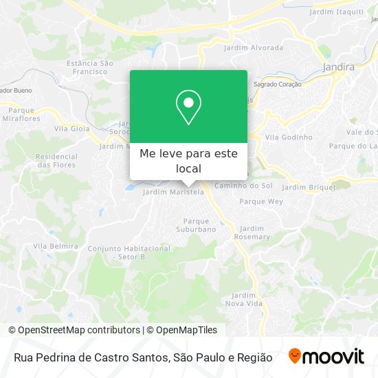 Rua Pedrina de Castro Santos mapa