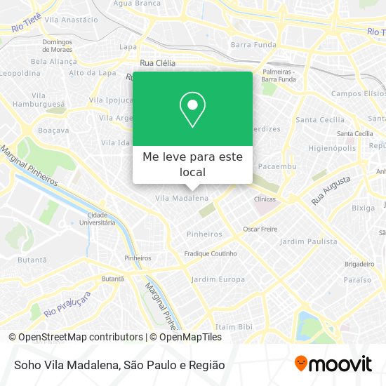 Soho Vila Madalena mapa