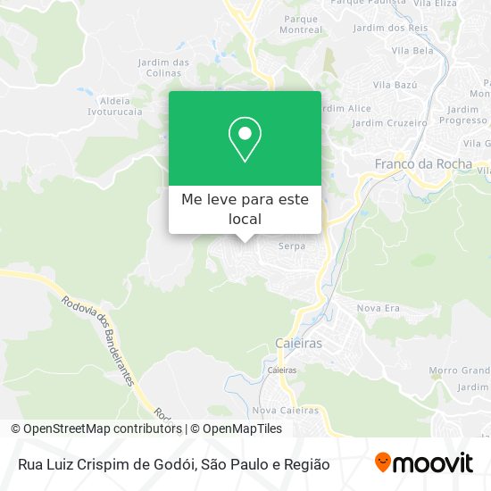 Rua Luiz Crispim de Godói mapa