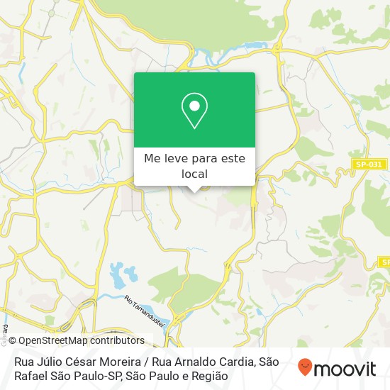 Rua Júlio César Moreira / Rua Arnaldo Cardia, São Rafael São Paulo-SP mapa