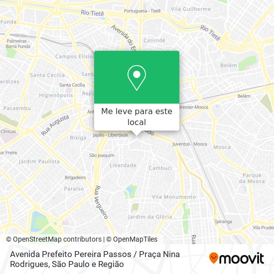 Avenida Prefeito Pereira Passos / Praça Nina Rodrigues mapa