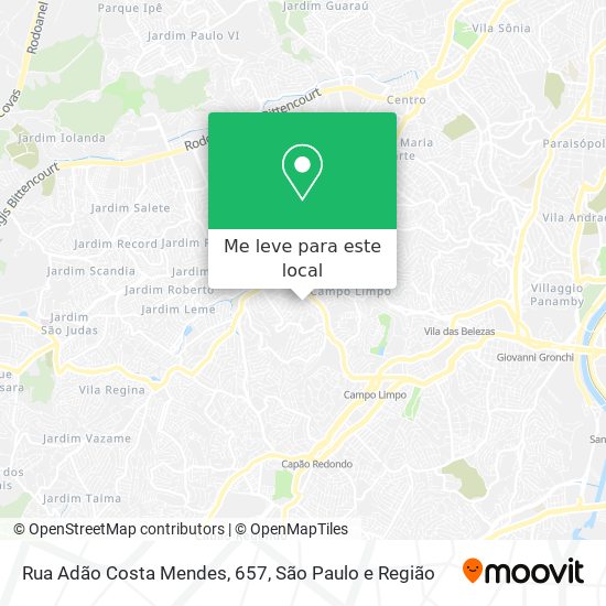 Rua Adão Costa Mendes, 657 mapa