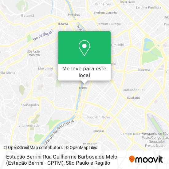 Estação Berrini-Rua Guilherme Barbosa de Melo (Estação Berrini - CPTM) mapa