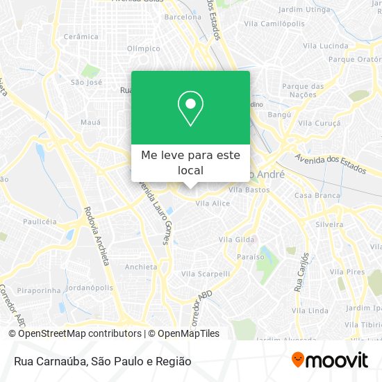 Rua Carnaúba mapa