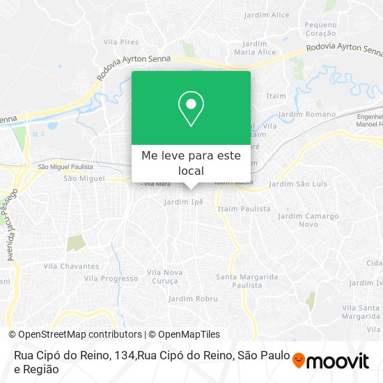 Rua Cipó do Reino, 134,Rua Cipó do Reino mapa