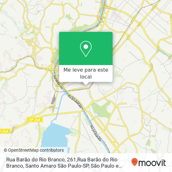 Rua Barão do Rio Branco, 261,Rua Barão do Rio Branco, Santo Amaro São Paulo-SP mapa