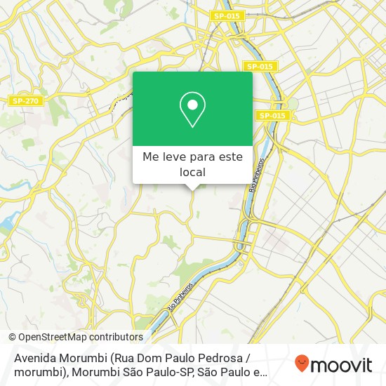 Avenida Morumbi (Rua Dom Paulo Pedrosa / morumbi), Morumbi São Paulo-SP mapa