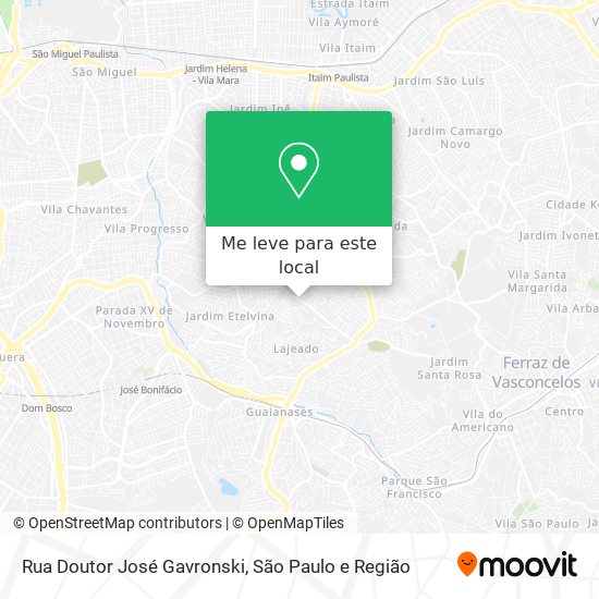 Rua Doutor José Gavronski mapa