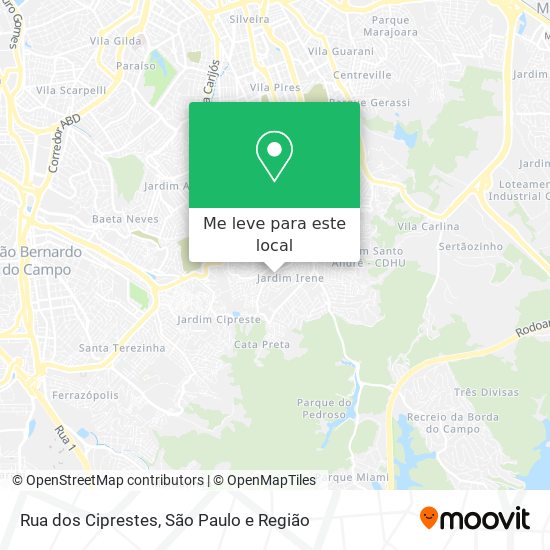 Rua dos Ciprestes mapa