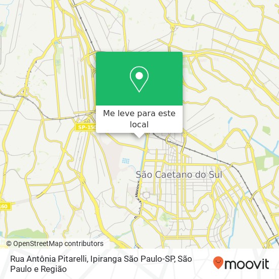 Rua Antônia Pitarelli, Ipiranga São Paulo-SP mapa