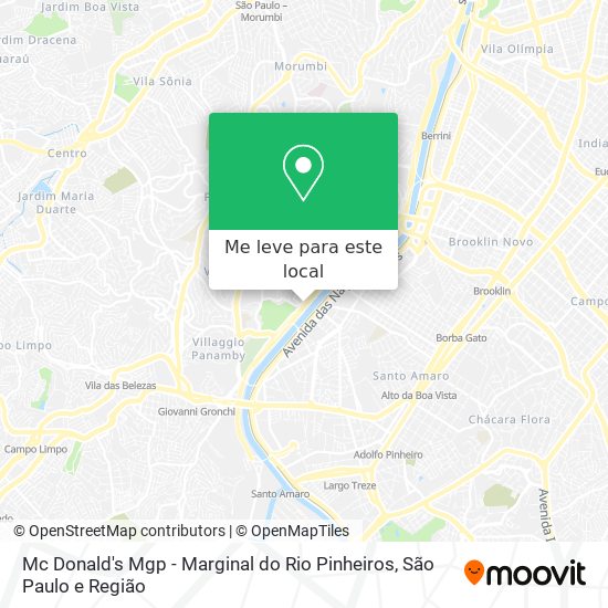 Mc Donald's Mgp - Marginal do Rio Pinheiros mapa