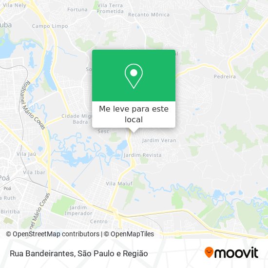 Rua Bandeirantes mapa