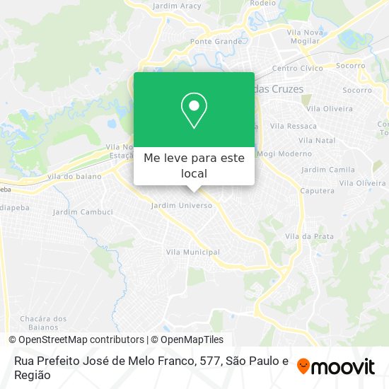 Rua Prefeito José de Melo Franco, 577 mapa