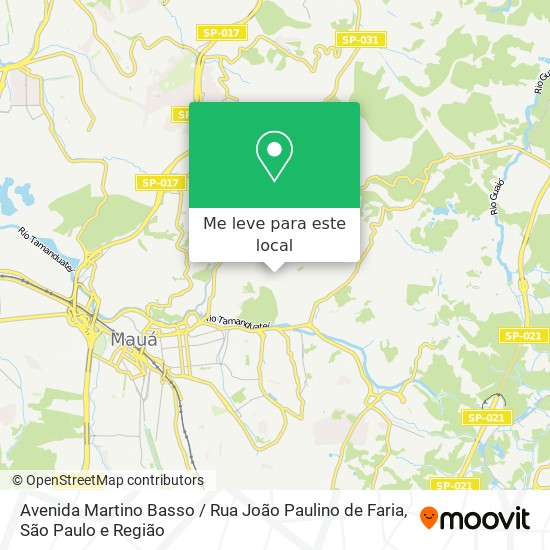 Avenida Martino Basso / Rua João Paulino de Faria mapa
