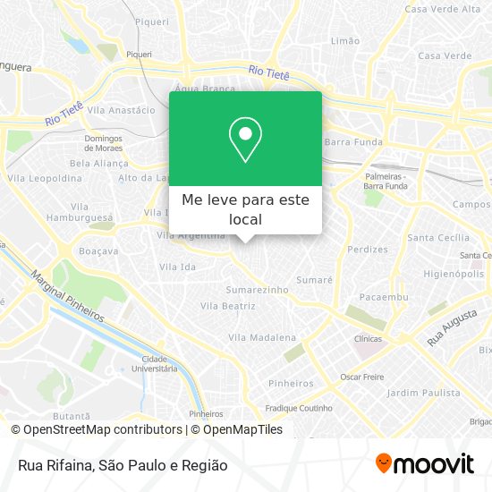 Rua Rifaina mapa