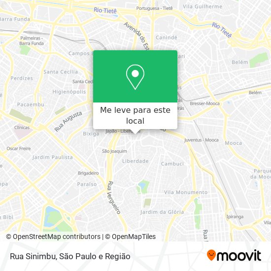 Rua Sinimbu mapa
