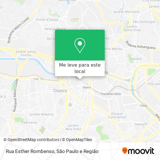 Rua Esther Rombenso mapa