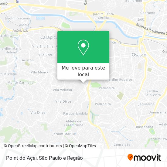 Point do Açai mapa