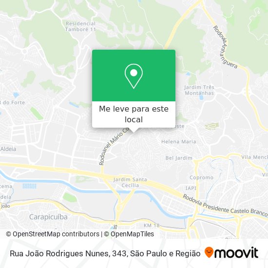 Rua João Rodrigues Nunes, 343 mapa