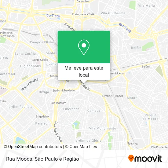 Rua Mooca mapa