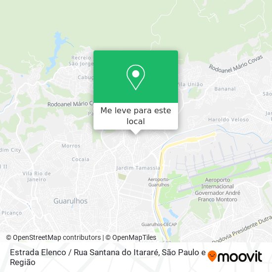 Estrada Elenco / Rua Santana do Itararé mapa