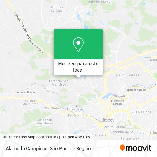 Alameda Campinas mapa