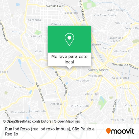 Rua Ipê Roxo (rua ipê roxo imbuia) mapa