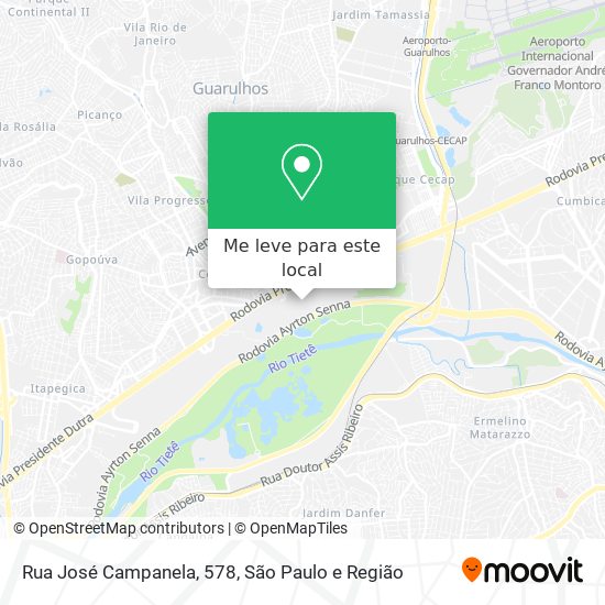 Rua José Campanela, 578 mapa