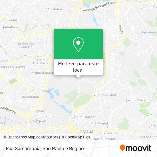 Rua Samambaia mapa