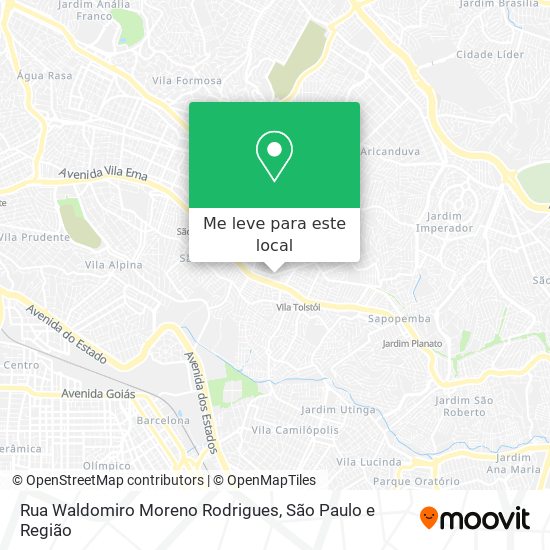 Rua Waldomiro Moreno Rodrigues mapa