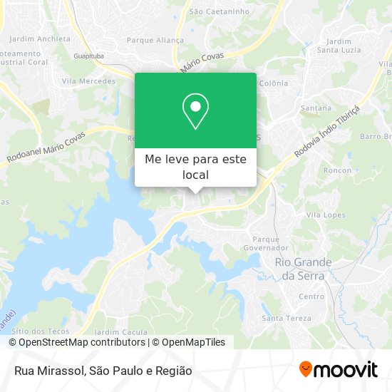 Rua Mirassol mapa