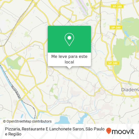 Pizzaria, Restaurante E Lanchonete Saron, Rua Valdomiro, 184 Cidade Ademar São Paulo-SP 04402-200 mapa
