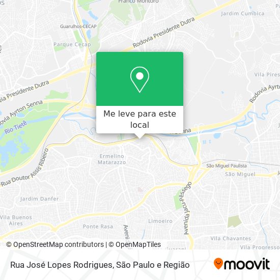 Rua José Lopes Rodrigues mapa