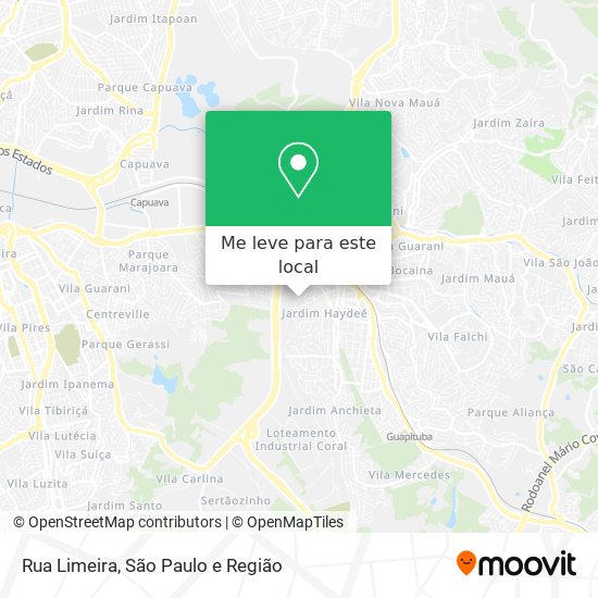 Rua Limeira mapa