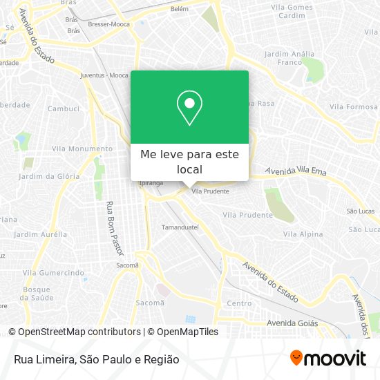 Rua Limeira mapa