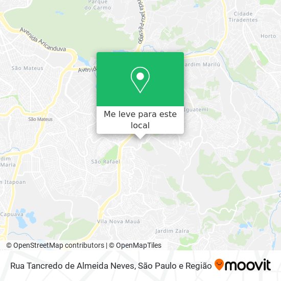Rua Tancredo de Almeida Neves mapa