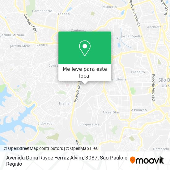 Avenida Dona Ruyce Ferraz Alvim, 3087 mapa