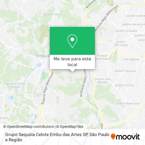 Grupo Sequóia Celote Embu das Artes SP mapa