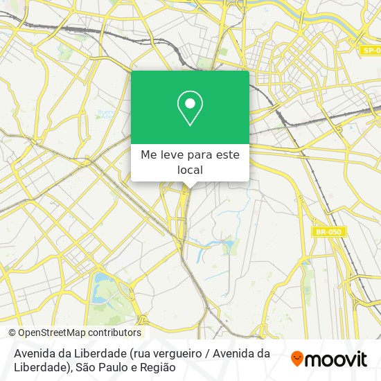 Avenida da Liberdade (rua vergueiro / Avenida da Liberdade) mapa