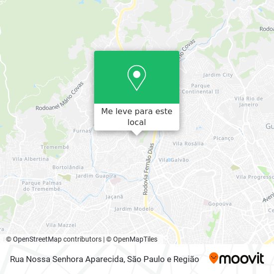 Rua Nossa Senhora Aparecida mapa