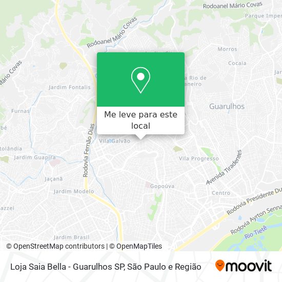 Loja Saia Bella - Guarulhos SP mapa