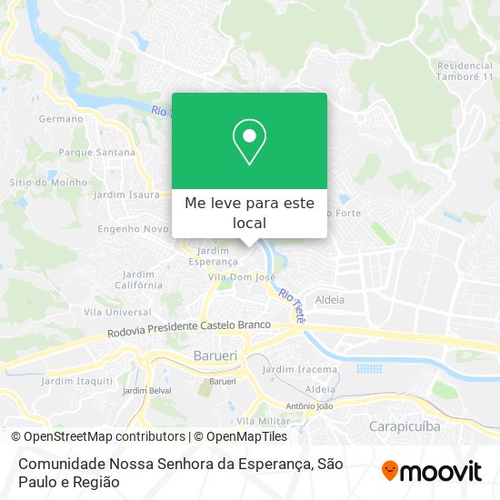 Comunidade Nossa Senhora da Esperança mapa
