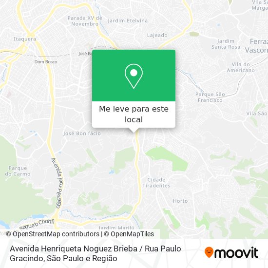Avenida Henriqueta Noguez Brieba / Rua Paulo Gracindo mapa