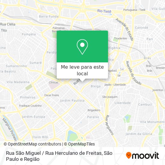 Rua São Miguel / Rua Herculano de Freitas mapa
