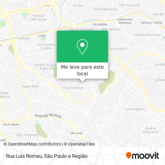 Rua Luís Romeu mapa