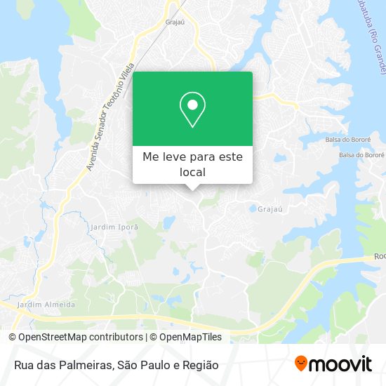 Rua das Palmeiras mapa