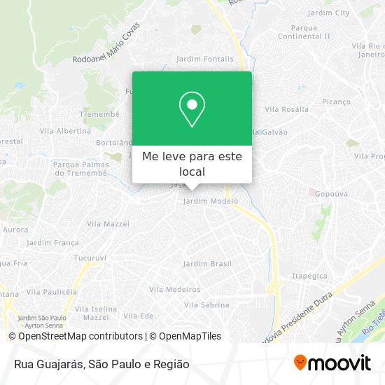 Rua Guajarás mapa