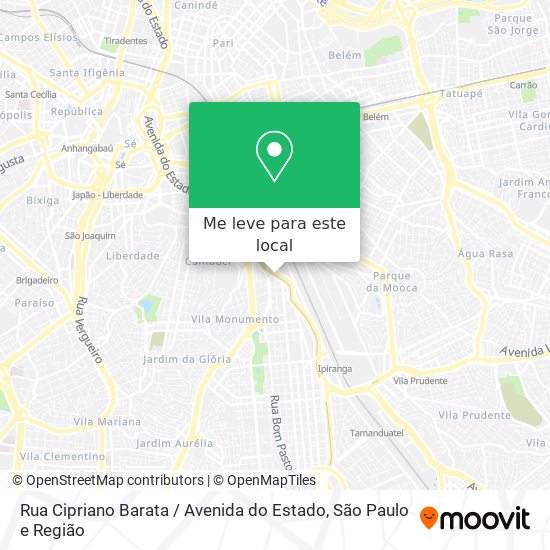 Rua Cipriano Barata / Avenida do Estado mapa