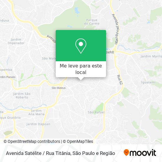 Avenida Satélite / Rua Titânia mapa